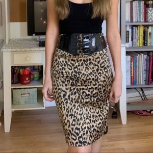 Cheetah print skirt